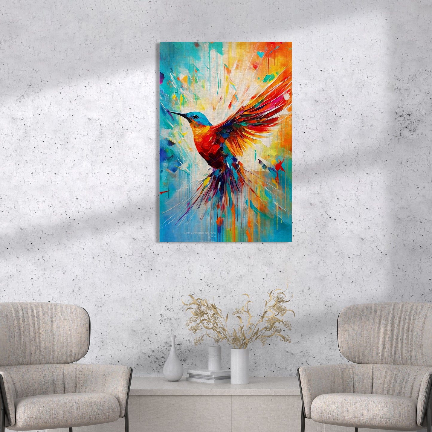 Vibrant Bird Canvas Paintings | Nature-Inspired Artistry Canvas Paintings for Living Room Bedroom Home and Office Wall Decor