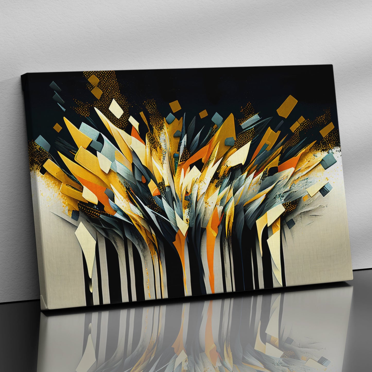 Modern Art Canvas Painting - Vibrant Abstract Art Canvas for Living Room Wall Decor