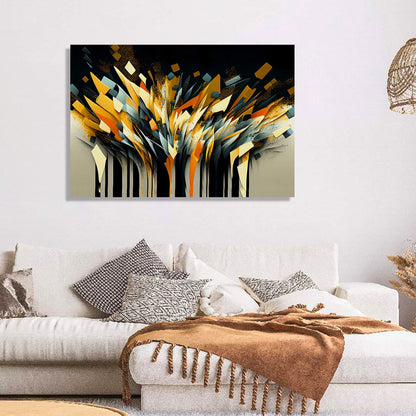 Modern Art Canvas Painting - Vibrant Abstract Art Canvas for Living Room Wall Decor