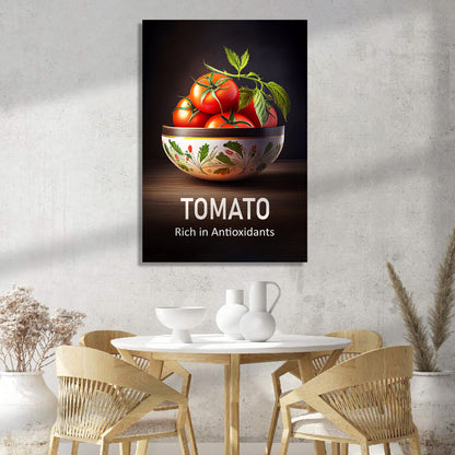 Canvas Paintings for Restaurant Kitchen Cafe Wall decor - Tomato Picture Canvas Frame