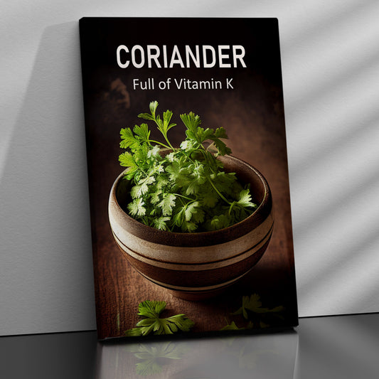 Coriander Canvas Paintings for Restaurant Kitchen Cafe Wall Decor