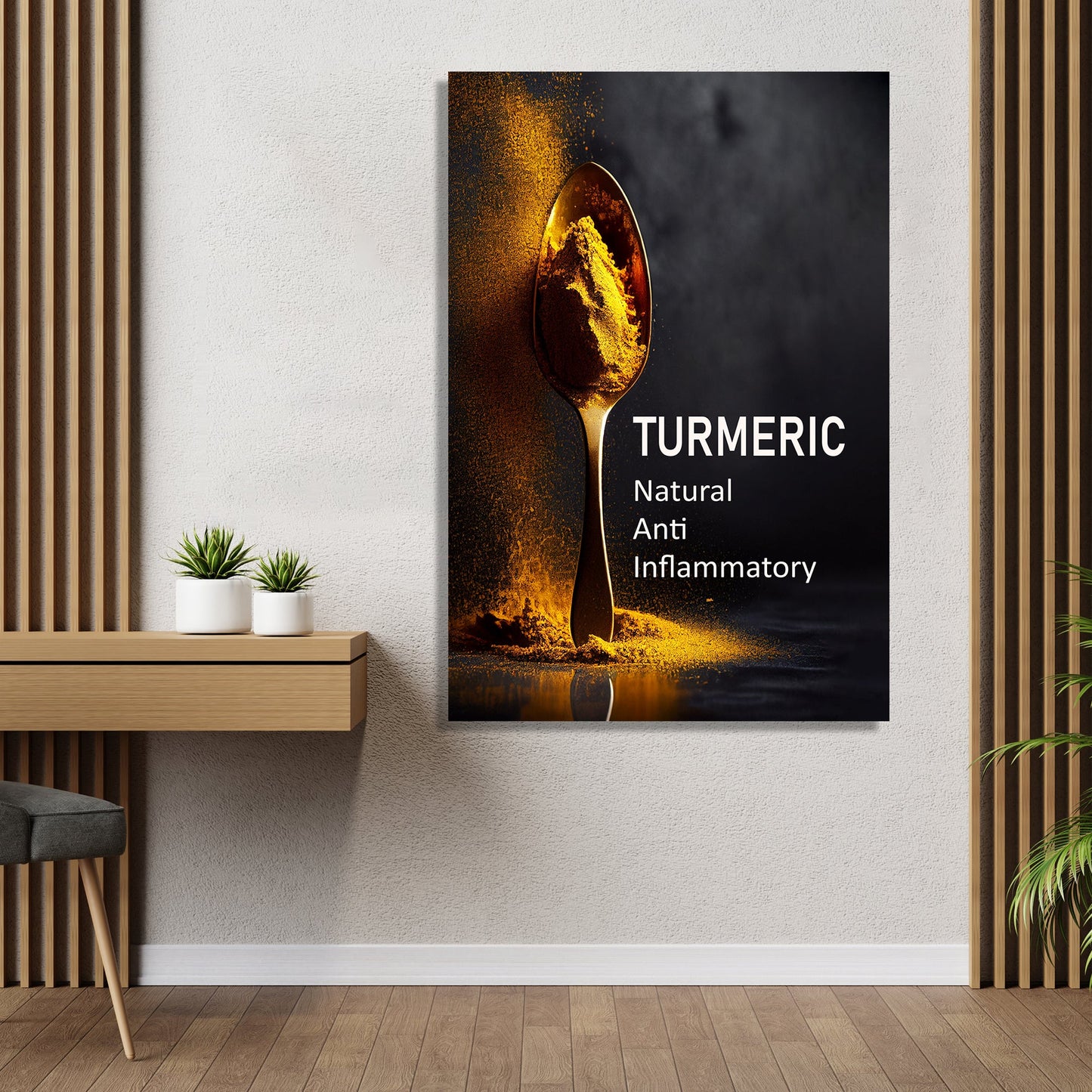 Turmeric Canvas Paintings for Restaurant Kitchen Cafe Wall Decor