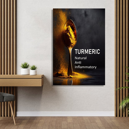 Turmeric Canvas Paintings for Restaurant Kitchen Cafe Wall Decor