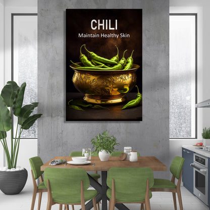 Benefits of Chili Canvas Paintings for Restaurant Kitchen Cafe Wall Decor