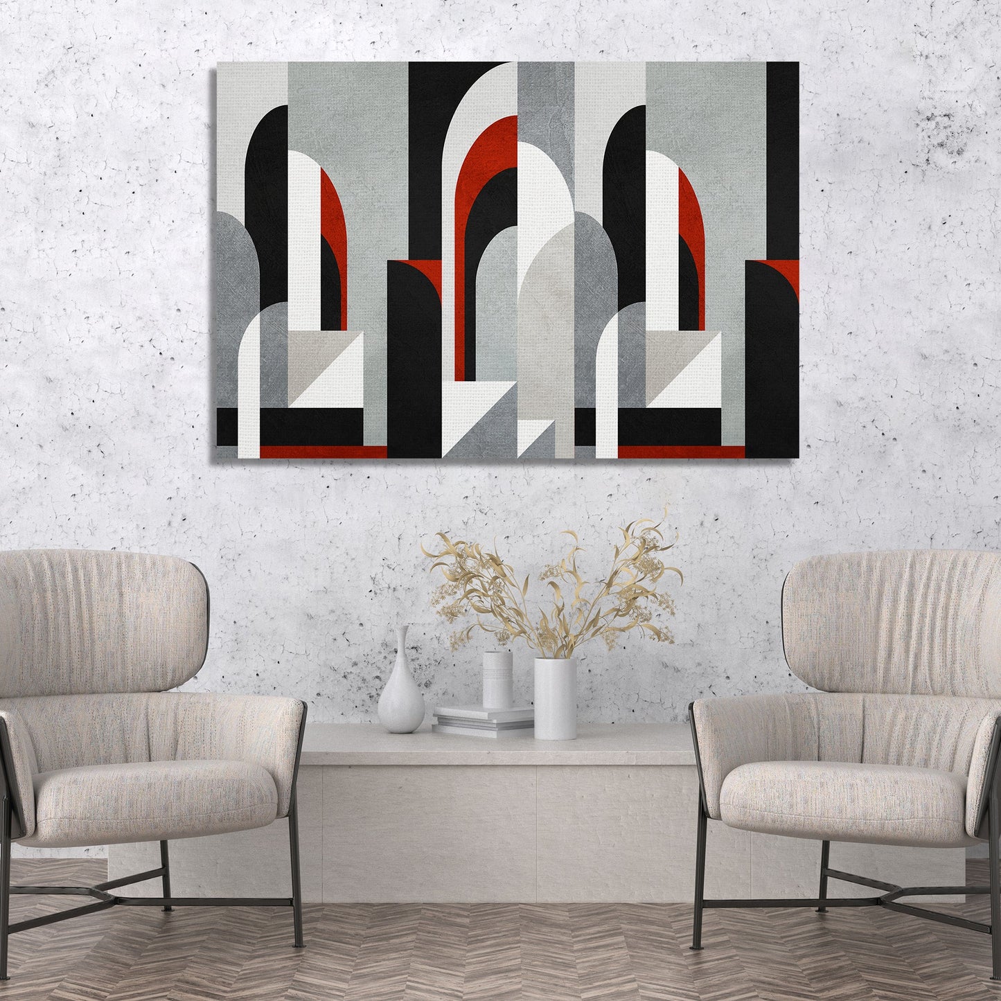 Modern Art Canvas Painting - Vibrant Abstract Art Canvas for Living Room Wall Decor