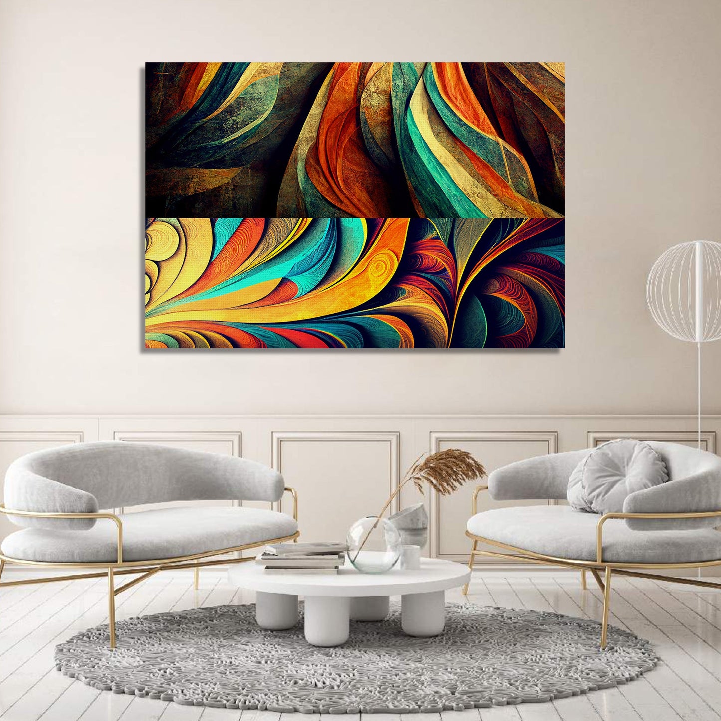 Beautiful Vibrant Colors Modern Art Painting for Home and Office Wall Decor