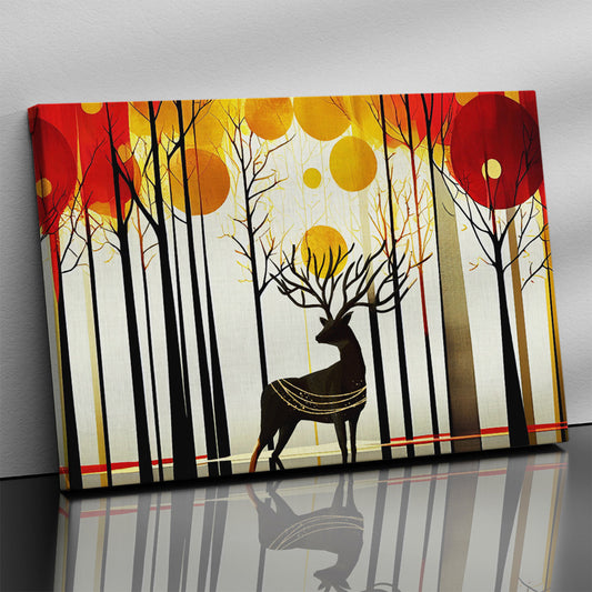 Modern Art Canvas for Wall Decor - Beautiful deer Art Canvas Painting