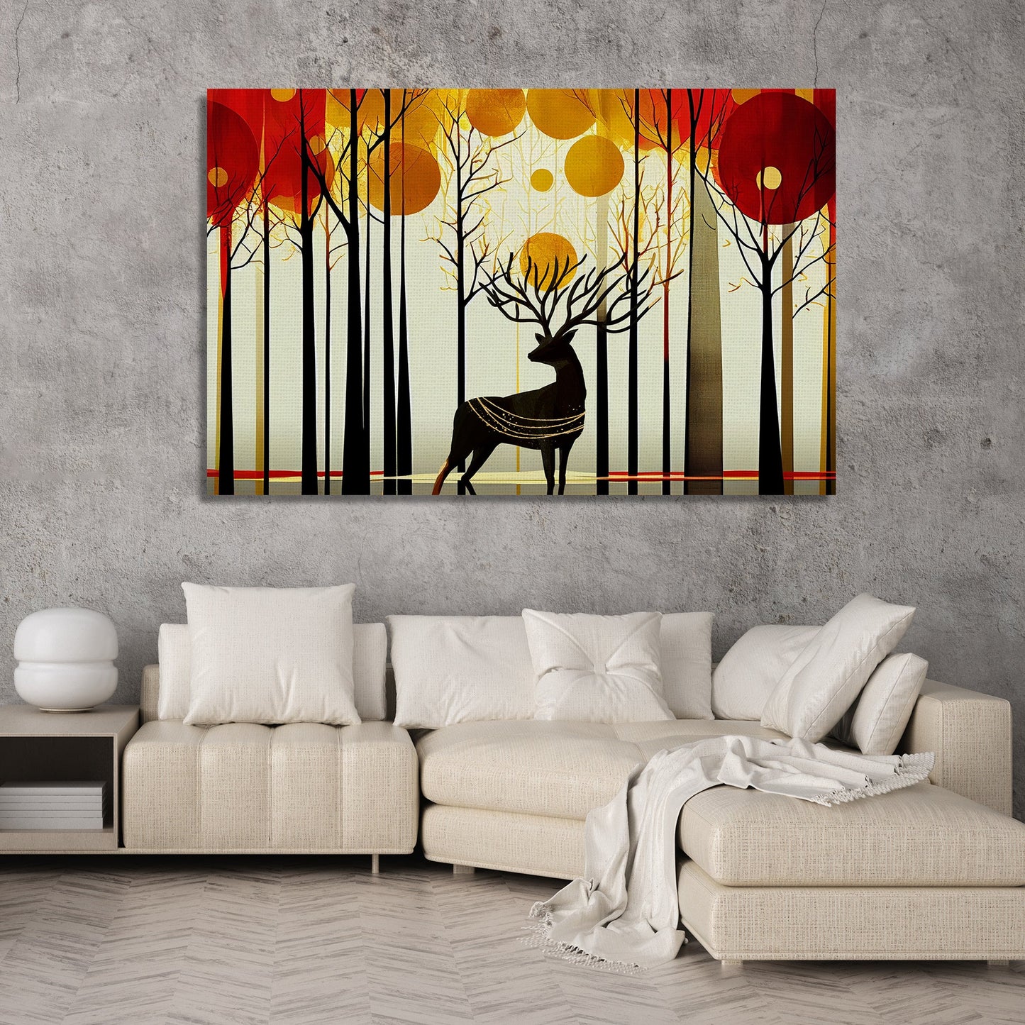 Modern Art Canvas for Wall Decor - Beautiful deer Art Canvas Painting