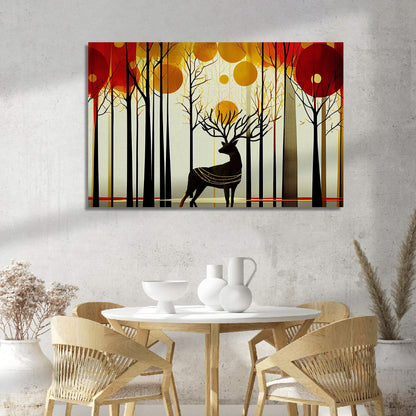 Modern Art Canvas for Wall Decor - Beautiful deer Art Canvas Painting