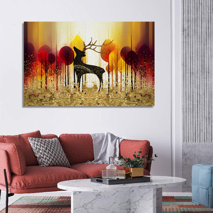 Modern Art Canvas for Wall Decor - Beautiful deer Art Canvas Painting