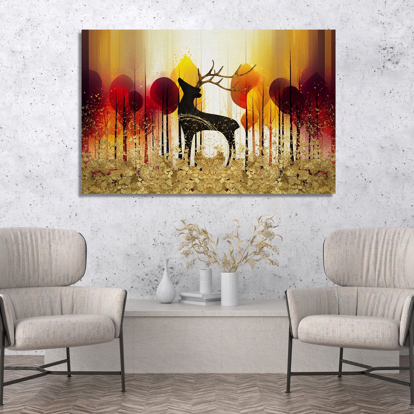 Modern Art Canvas for Wall Decor - Beautiful deer Art Canvas Painting