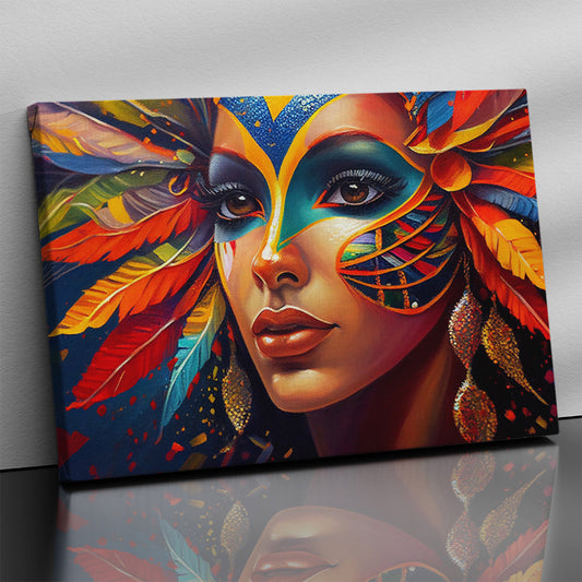 Vibrant Colors Ethnic Brazilian Women Art Canvas Painting