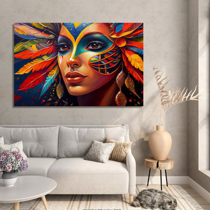 Vibrant Colors Ethnic Brazilian Women Art Canvas Painting