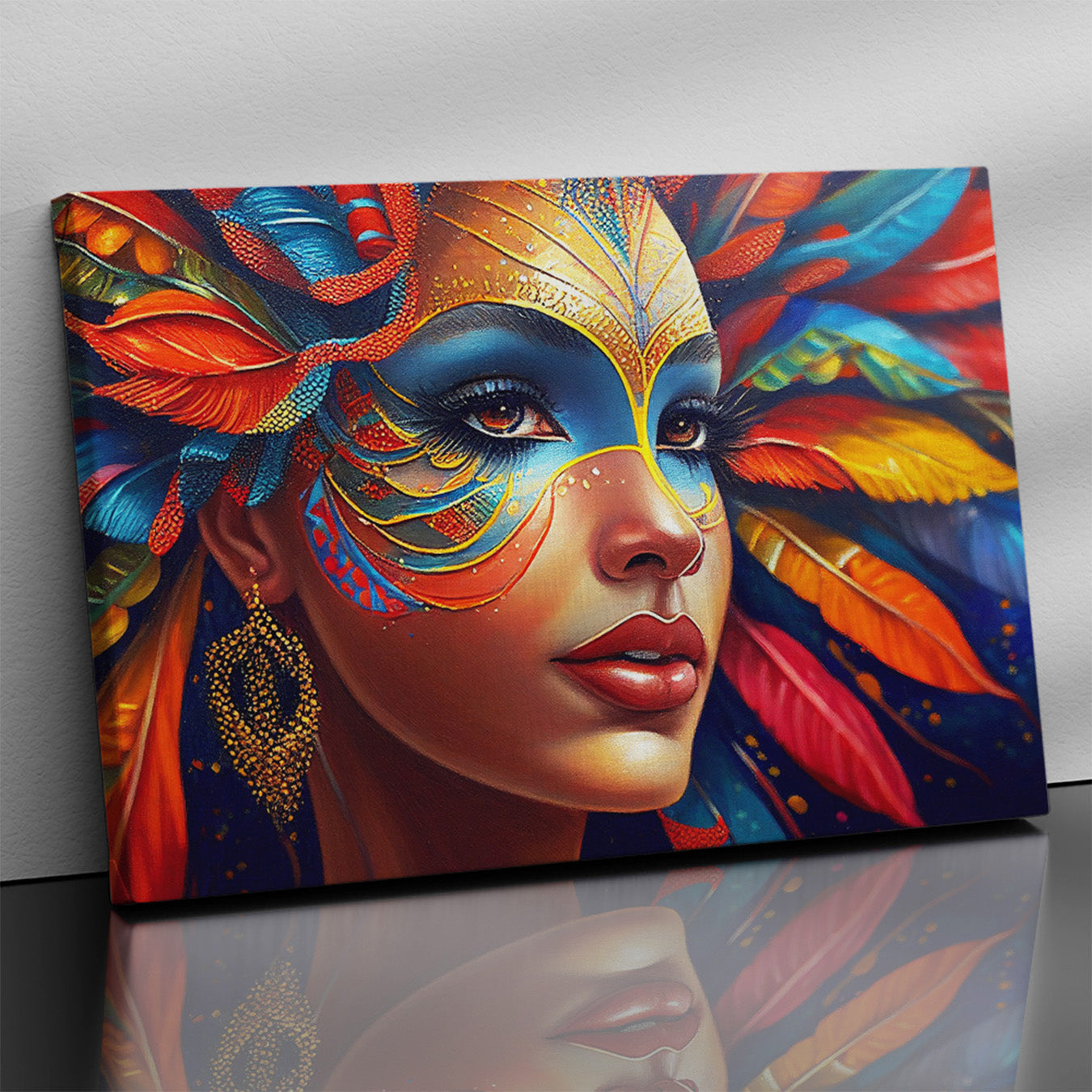 Vibrant Colors Ethnic Brazilian Women Art Canvas Painting