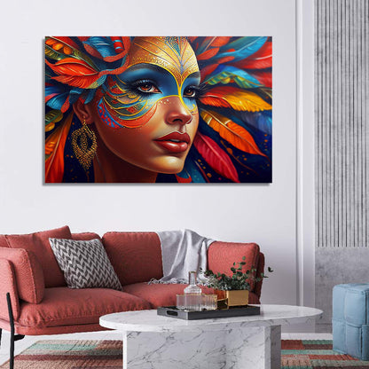 Vibrant Colors Ethnic Brazilian Women Art Canvas Painting