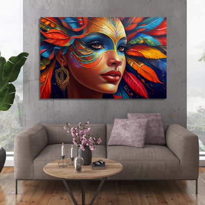 Vibrant Colors Ethnic Brazilian Women Art Canvas Painting