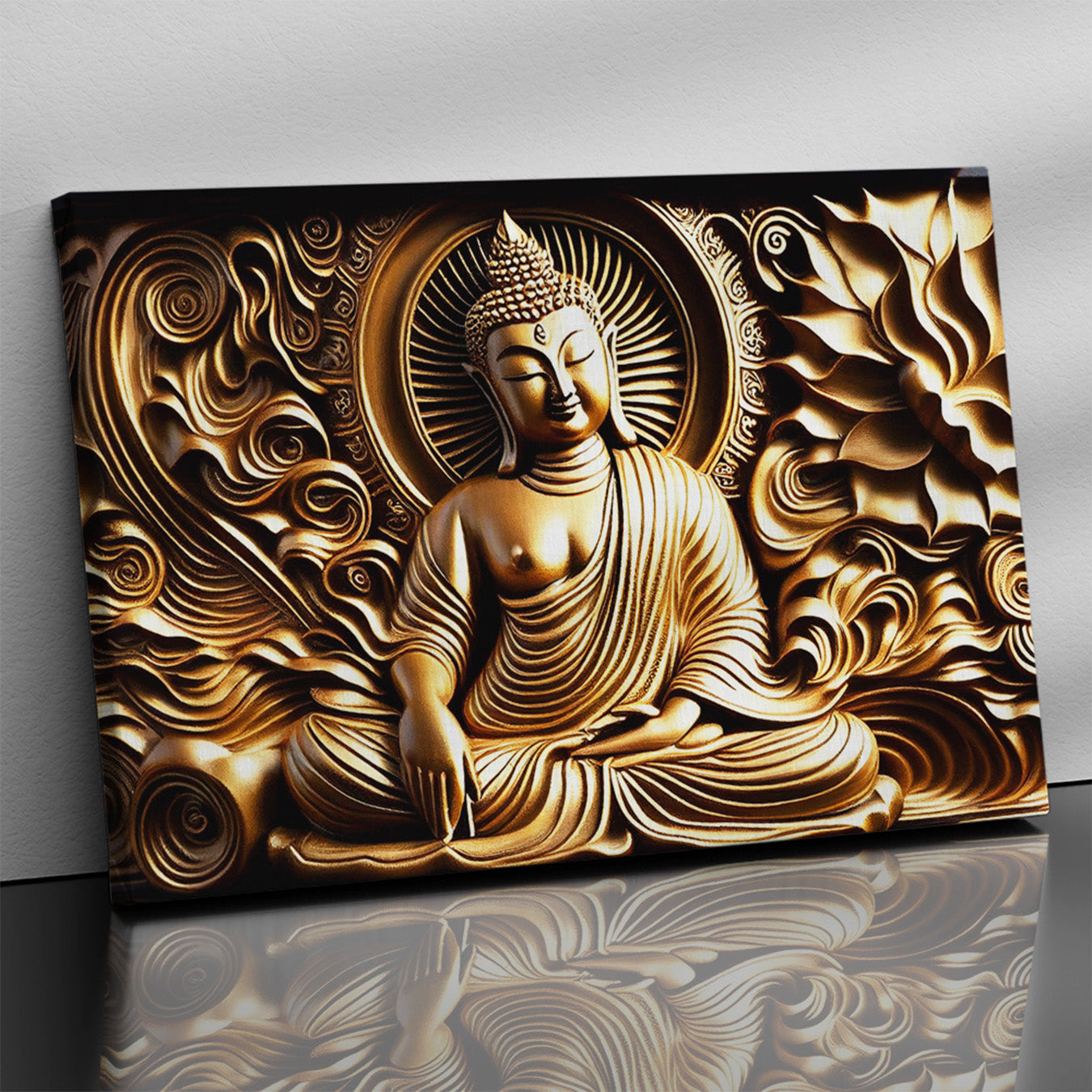 Golden Buddha Printed Canvas Painting