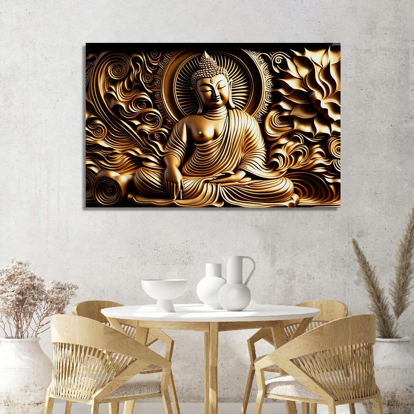 Golden Buddha Printed Canvas Painting