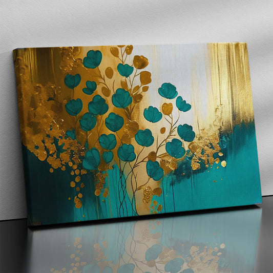 Modern Abstract Art Canvas for Home and Office Wall Decor - Nature Inspired Green Color Canvas Painting