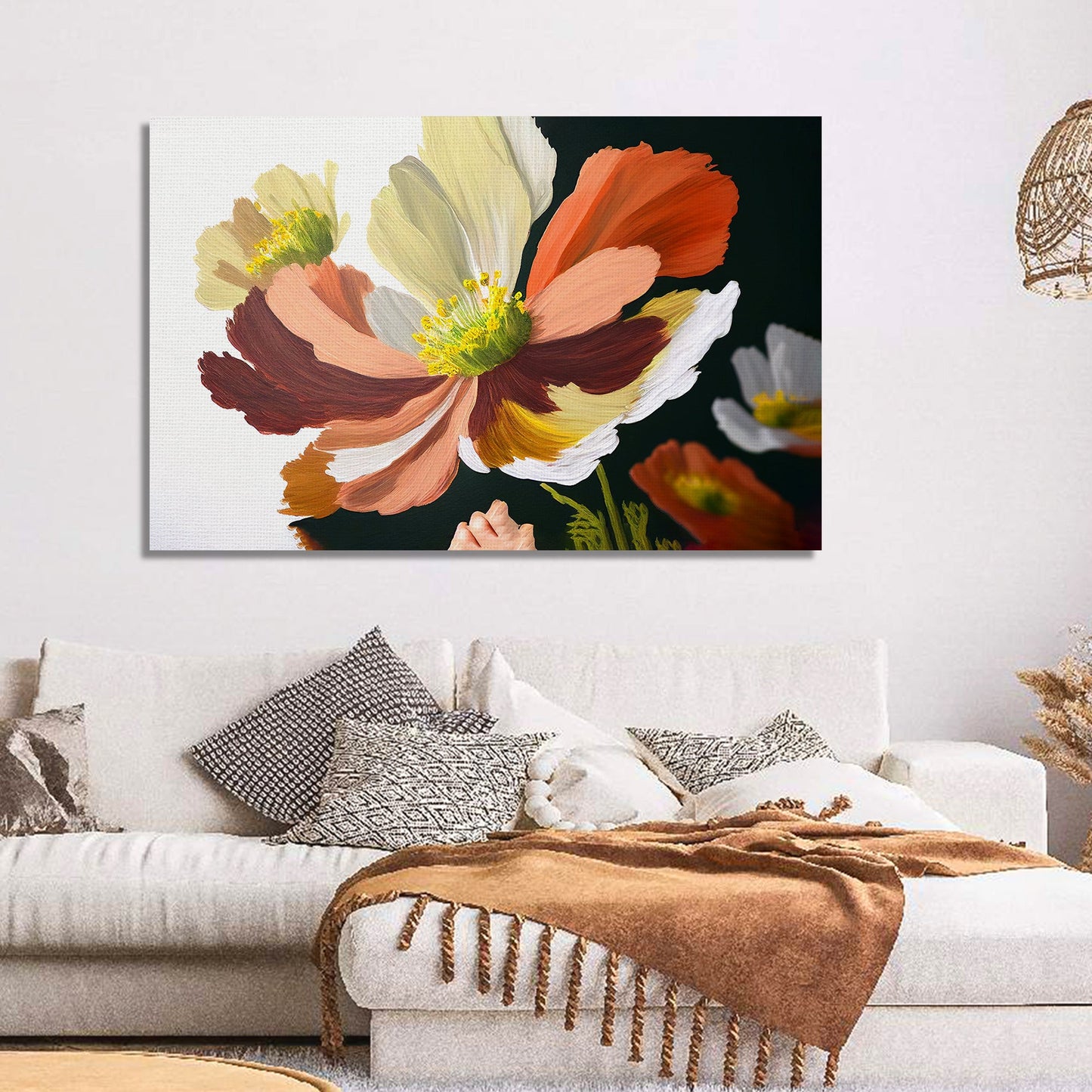 Modern Floral Art Canvas for Wall Decor