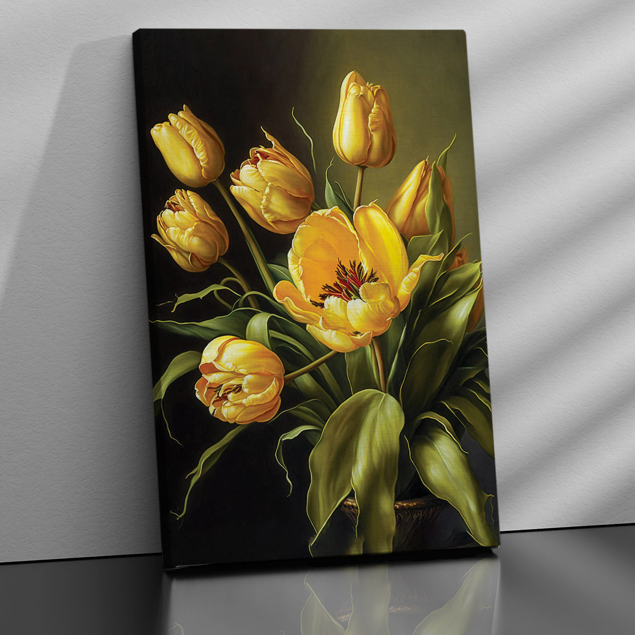 Yellow Floral Canvas Painting for Living Room Bedrooms Home and Office Wall