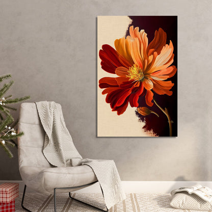 Abstract Floral Art Canvas Painting for Wall Decor