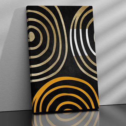 Modern Art Canvas Painting - Classic Black and Golden Canvas