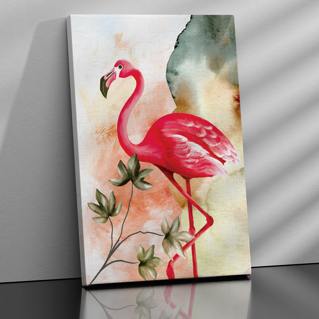 Beautiful Flamingo Canvas Painting for Home Decor - Vibrant Canvas Painting