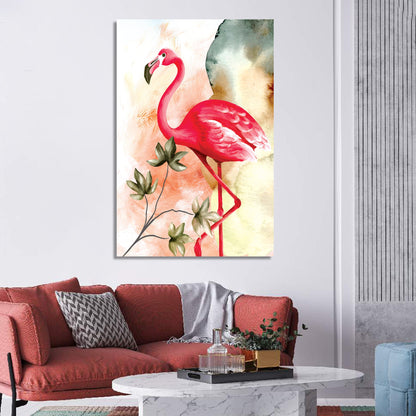 Beautiful Flamingo Canvas Painting for Home Decor - Vibrant Canvas Painting