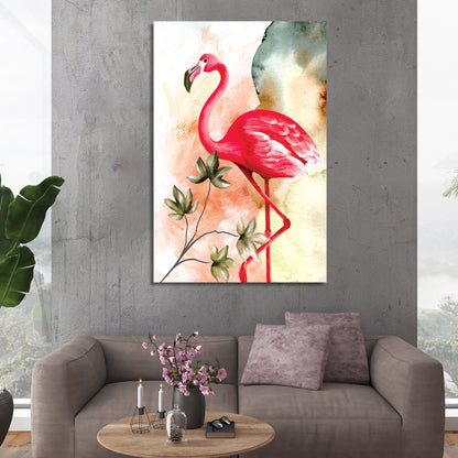 Beautiful Flamingo Canvas Painting for Home Decor - Vibrant Canvas Painting