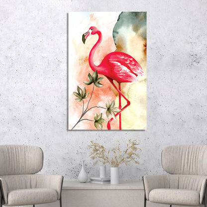 Beautiful Flamingo Canvas Painting for Home Decor - Vibrant Canvas Painting