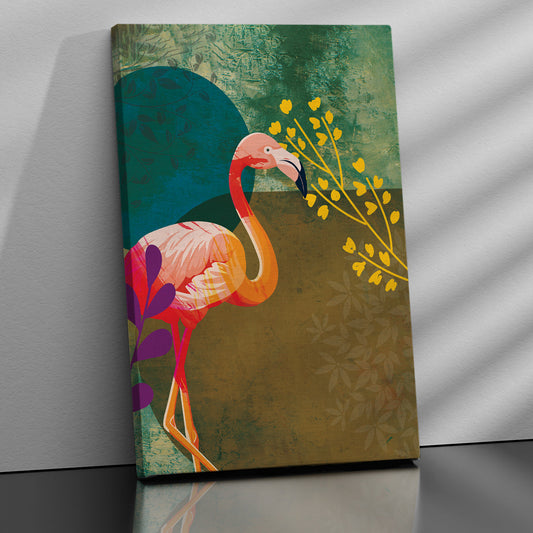 Beautiful Flamingo Canvas Painting for Home Decor - Vibrant Canvas Painting