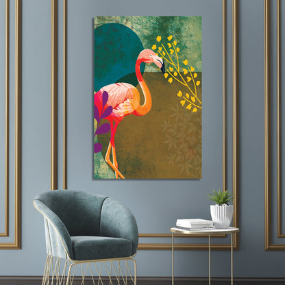 Beautiful Flamingo Canvas Painting for Home Decor - Vibrant Canvas Painting