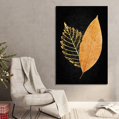 Classic Black and Golden Canvas Painting - Luxury Golden Canvas for Living Room Wall Decor