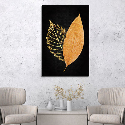 Classic Black and Golden Canvas Painting - Luxury Golden Canvas for Living Room Wall Decor