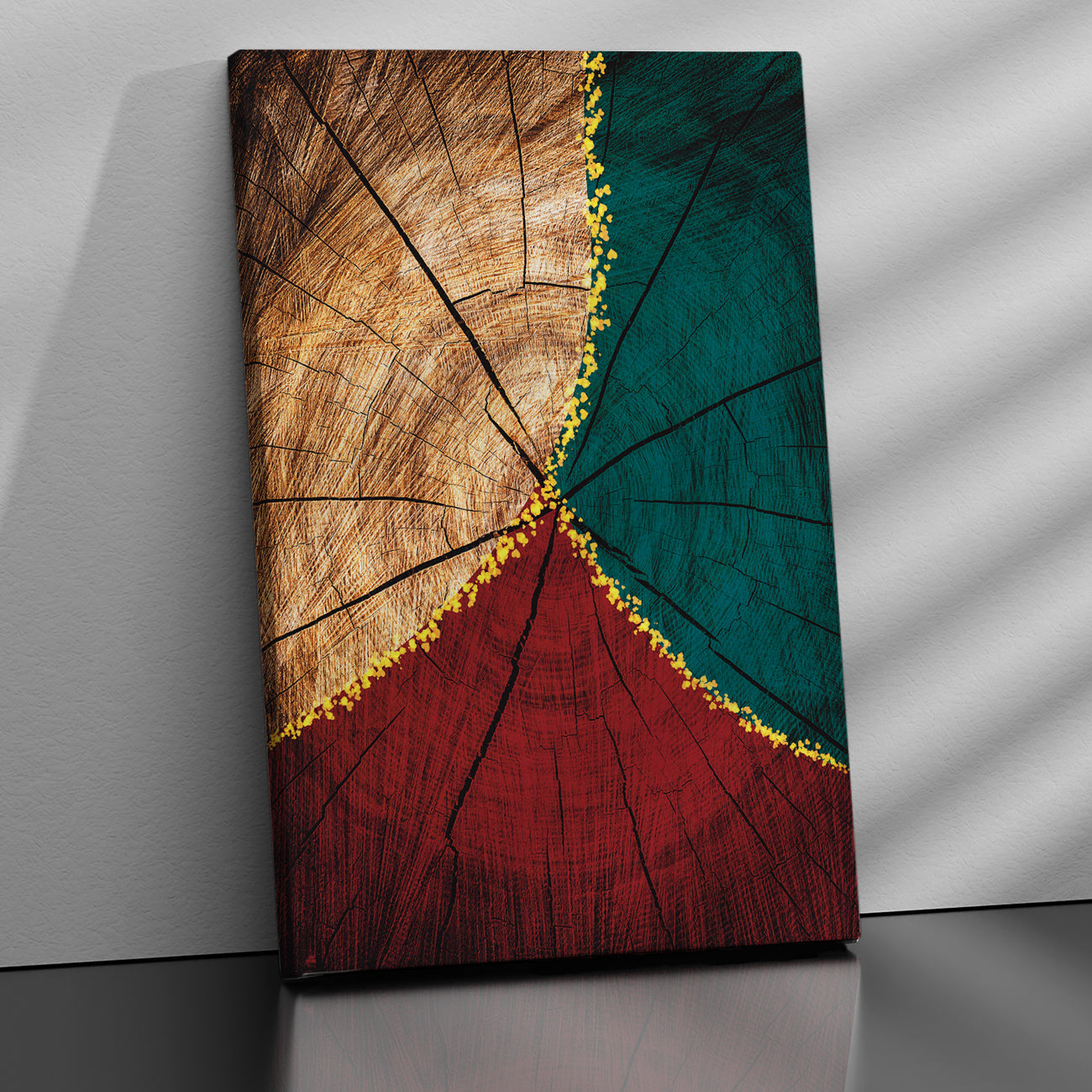 Vibrant Beautiful Black and Golden Canvas Painting - Abstract Art Canvas for Wall Decor