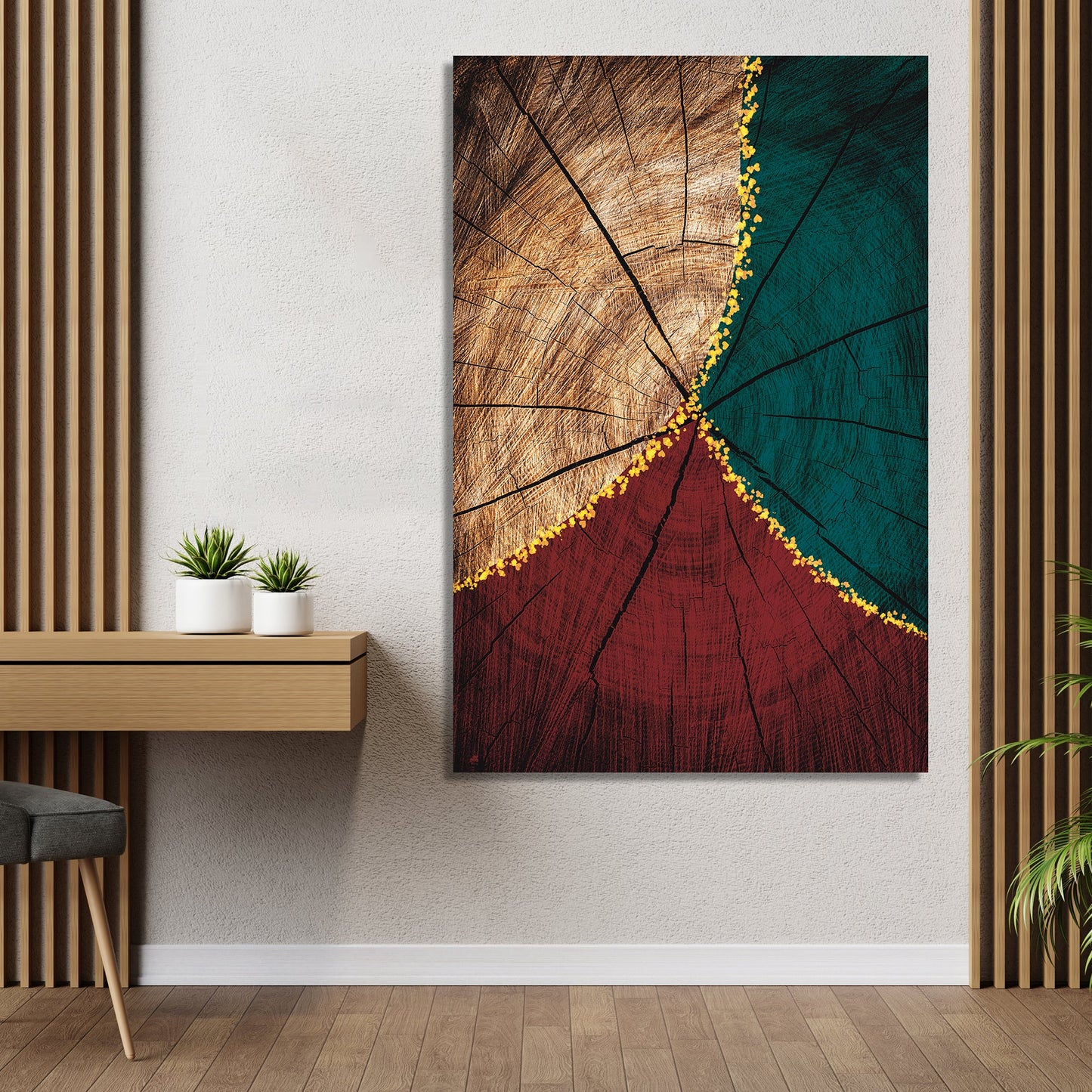 Vibrant Beautiful Black and Golden Canvas Painting - Abstract Art Canvas for Wall Decor