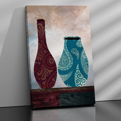 Vibrant Canvas Painting - Beautiful Vases Art Canvas for Wall Decor