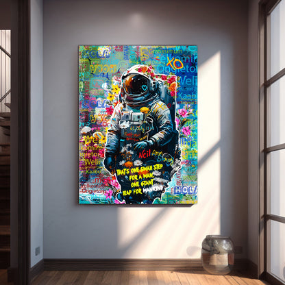 Astronaut Graffiti Canvas Painting for Living Room Bedroom Home and Office Wall Decor