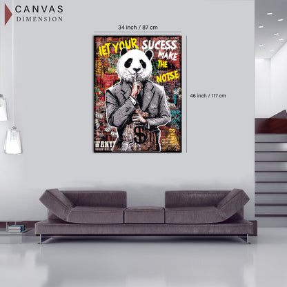 Vibrant Graffiti-Style Panda Canvas Paintings | Canvas Paintings for Living Room Bedroom Home and Office Wall Decor