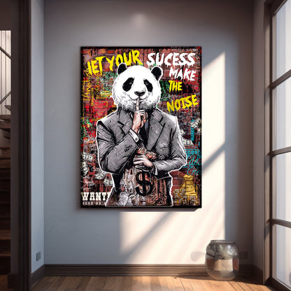 Vibrant Graffiti-Style Panda Canvas Paintings | Canvas Paintings for Living Room Bedroom Home and Office Wall Decor