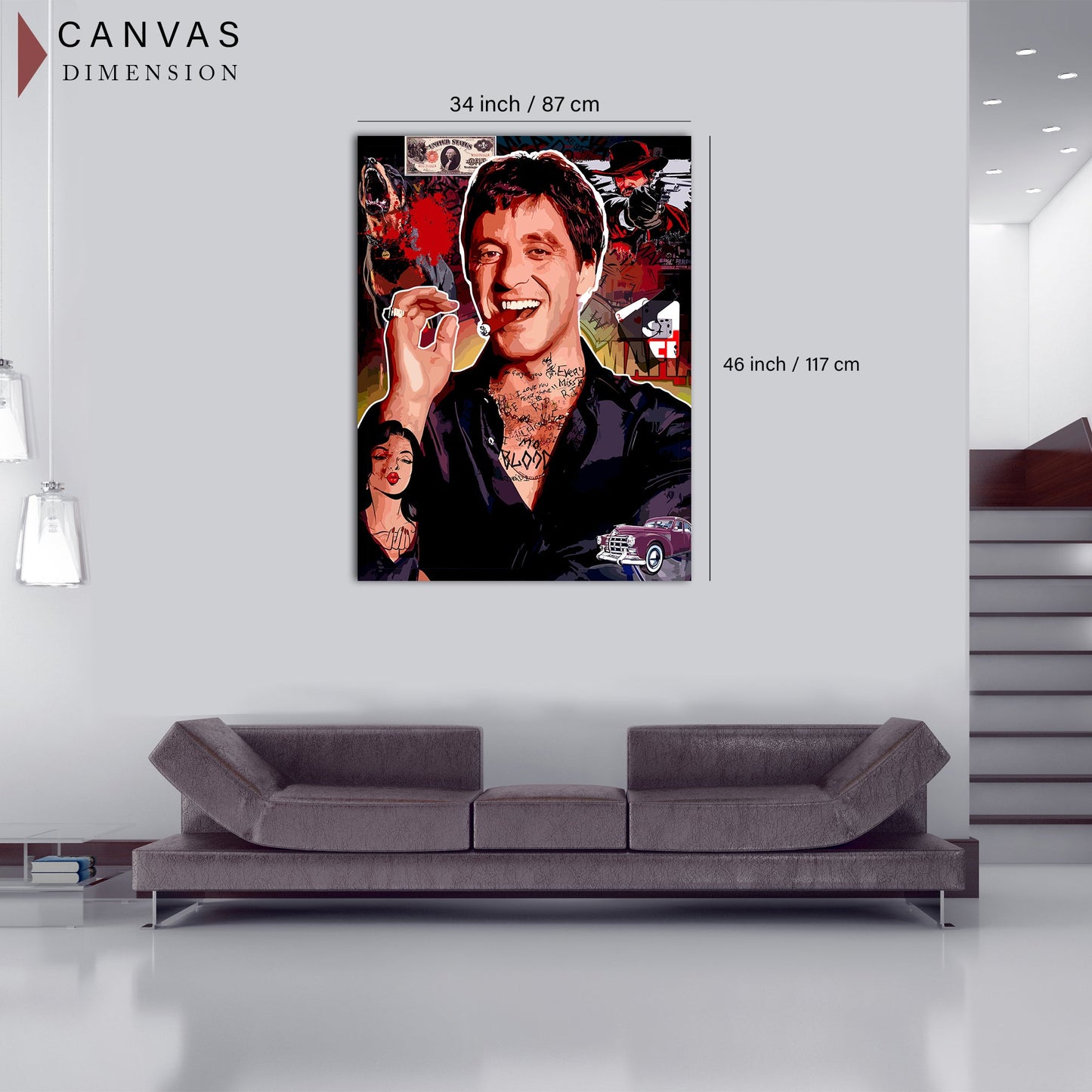 Al Pacino Canvas Paintings | Iconic Hollywood Art Canvas Painting for Wall Decor