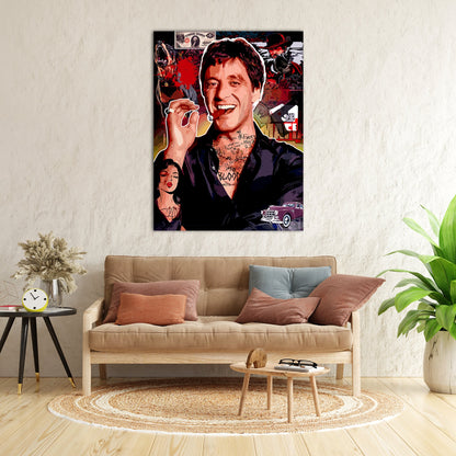 Al Pacino Canvas Paintings | Iconic Hollywood Art Canvas Painting for Wall Decor