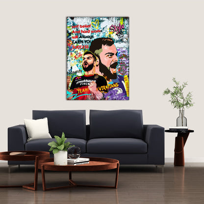 Virat Kohli Canvas Paintings | Kohli Canvas Painting for Home Living Room Bedroom and Office Wall Decor