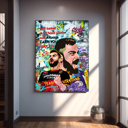 Virat Kohli Canvas Paintings | Kohli Canvas Painting for Home Living Room Bedroom and Office Wall Decor