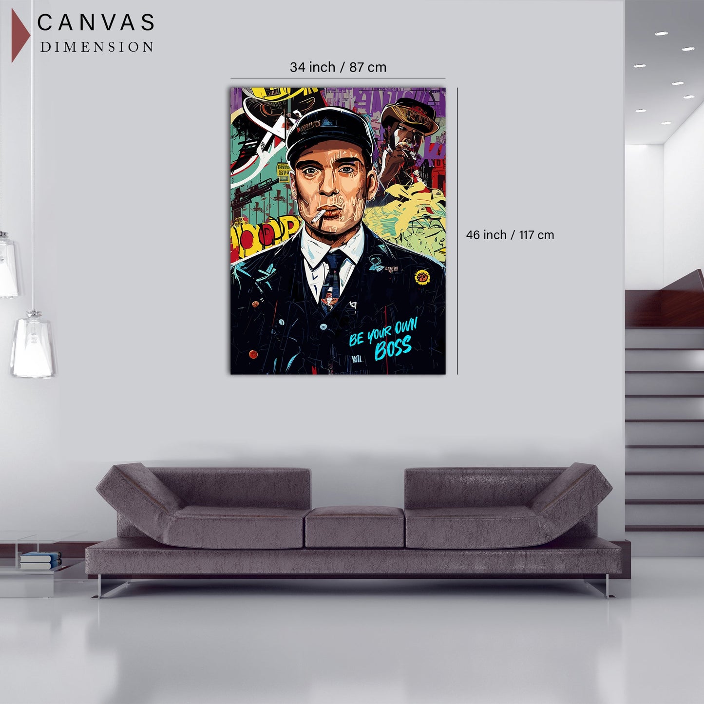 Thomas Shelby Canvas Paintings | Capturing the Enigmatic Peaky Blinders Icon for Living Room Bedroom Home Wall Decor