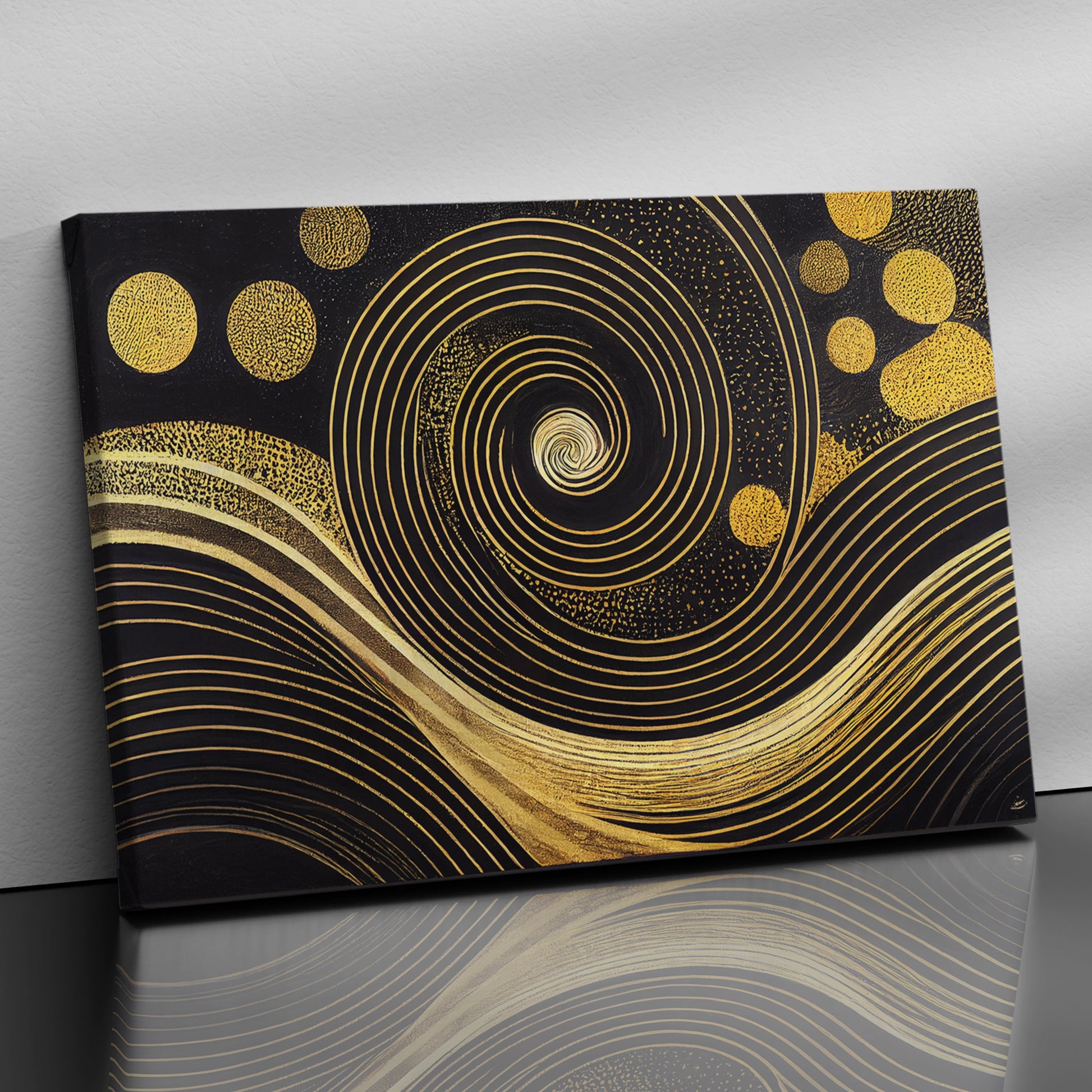 Kotart-Abstract Golden Art Painting for Wall Decor - Modern Art Canvas Painting for Living Room Bedroom Decor-Posters, Prints, & Visual Artwork