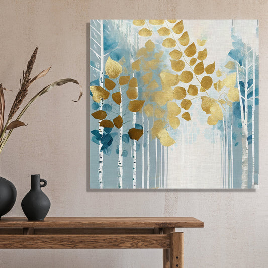 Kotart-Abstract Modern Art Canvas Paintings for Living Room Wall Decor - Nature Inspired Golden Painting-Posters, Prints, & Visual Artwork
