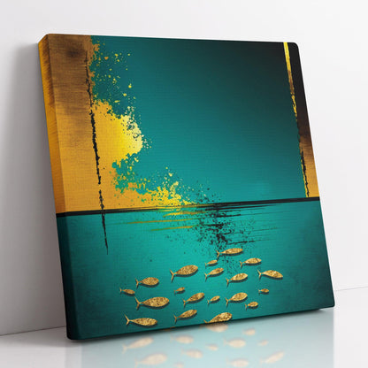 Kotart-Abstract Ocean Canvas Painting - Deep Ocean Modern Canvas Art-Posters, Prints, & Visual Artwork