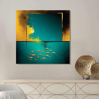 Kotart-Abstract Ocean Canvas Painting - Deep Ocean Modern Canvas Art-Posters, Prints, & Visual Artwork